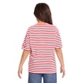 thumbnail image 4 of Wonder Nation x Hello Kitty Girls Stripe Graphic Tee with Short Sleeves, Sizes 4-16, 4 of 10