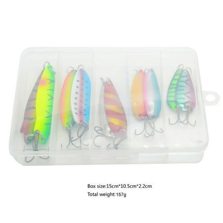 10Pcs/Set Fishing Metal Minnow Lures Long Casting Spoon Artificial Hard Bait