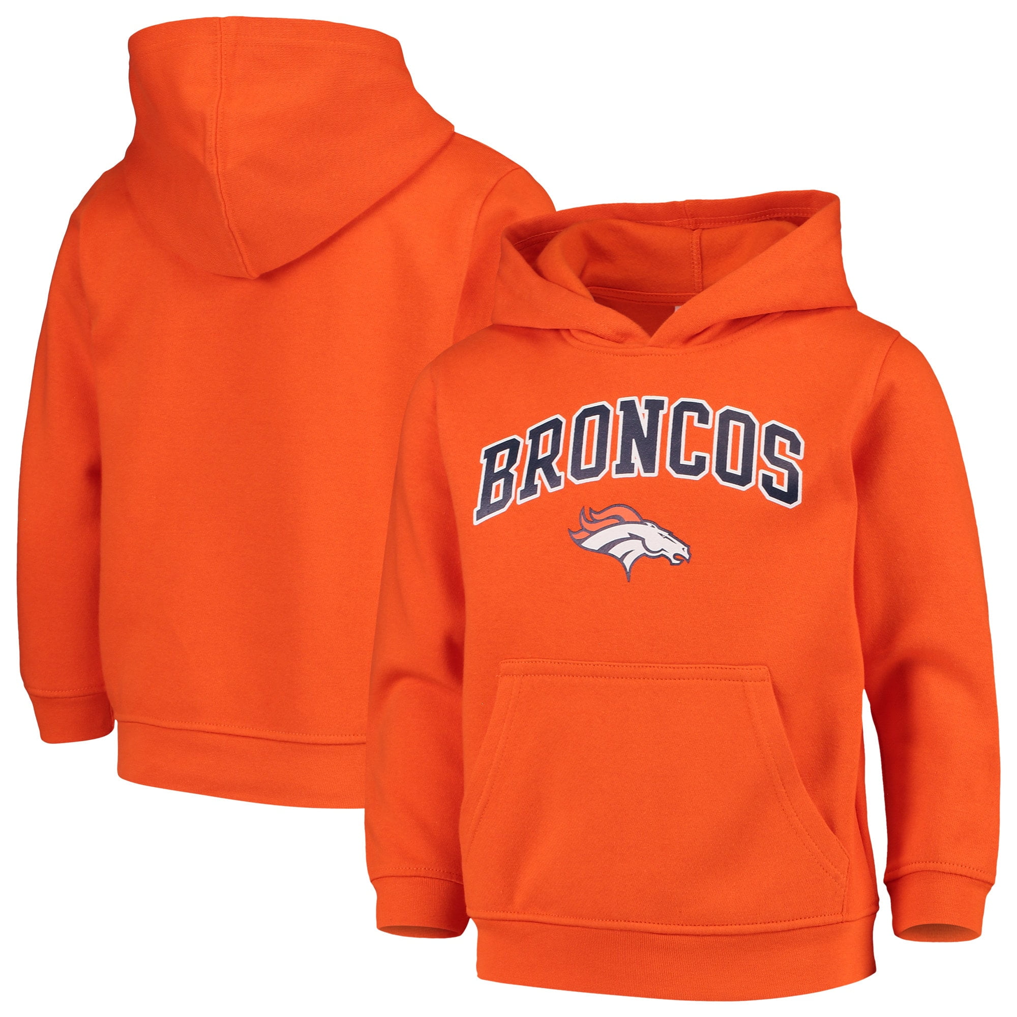 Youth Orange Denver Broncos Team Fleece Pullover Hoodie