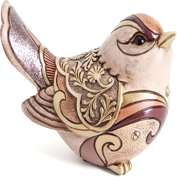 XIBUFE Bird Figurines for Home Decor,Bird Statue Sculpture for Shelf Decor Accents,Boho Bird Decorations for Table Office Living Room Bedroom,Retro Animal Statues Decorative Bird Gifts