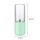 thumbnail image 3 of Licuadora Portátil Recargable Por Usb de 400 Ml - Mini Vaso de Acero Inoxidable con 6 Cuchillas, Batería de 1500 Mah, Vaso de Vidrio a Prueba de Fugas, Ideal para El Hogar y Viajes, Rosa/Verde/Blanco, 3 of 7
