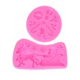 thumbnail image 1 of 2Pcs Silicone Mold Nonstick Washable High Temperature Resistant Flexible Santa Elk Shape Christmas Silicone Mold, 1 of 14