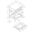 thumbnail image 3 of Accent Table - End - Side - 2 Tier - Nightstand - MDF - Wood - Gray - Storage, 3 of 4