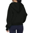 thumbnail image 4 of Womens Zip Up Hoodies, Long Sleeve Pullover for Women Fall Fashion Loose Fit Solid Color Hooded Sweatshirts with Pockets S-2XL, 4 of 5
