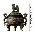 thumbnail image 2 of Incense Burner For Cone Incense Without Adhesive Powder, Brass Casting With Delicate Carvings, Multi-Functional Home Decoration Craft Gift Aroma Diffuser For Room, 2 of 4