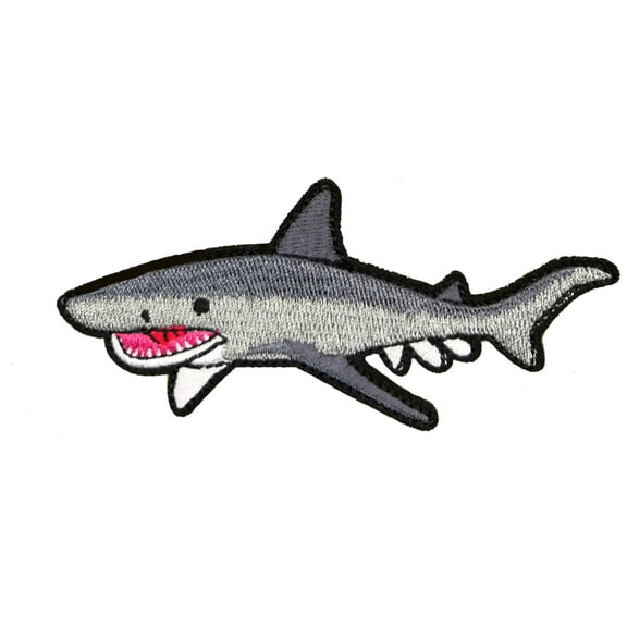 Tiger Shark Animal Sealife Embroidered Patch Iron/Sew-On Applique Souvenir