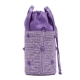 thumbnail image 3 of Pre-Owned Valentino Purple Roman Stud Bucket Bag Shoulder Bag Raffia Canvas/Smooth Leather, 3 of 10