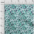 thumbnail image 2 of oneOone Cotton Flex Turquoise Blue Fabric Florals Sewing Material Print Fabric By The Yard 40 Inch Wide, 2 of 5