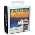 thumbnail image 2 of Victoria, British Columbia, Canada, Ferry and Mountains (Absorbent Ceramic Coasters Set of 4 Matching Images, Cork Back, Kitchen Table Decor), 2 of 3