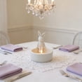 thumbnail image 4 of Ceramic Candlestick for Home Decor Easter Tabletop Ornament 3.46 in H White, 4 of 6