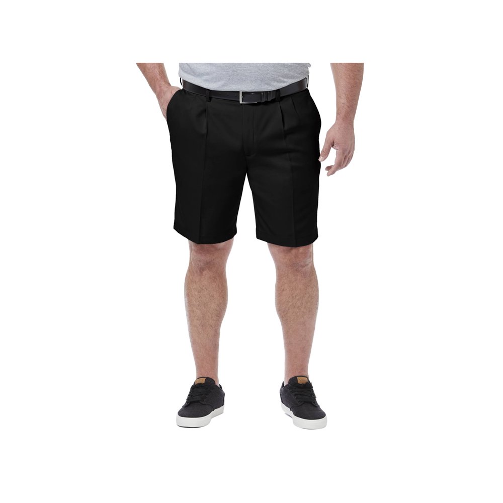 pleated front shorts