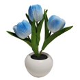 thumbnail image 2 of Lámpara de mesa LED Night Light Flower Bonsai | Luz de acento decorativa para interiores | Brillo suave sin parpadeo | Alimentado por batería | Diseño de porcelana cerámica | 23x9cm | Dormitorio, 2 of 7