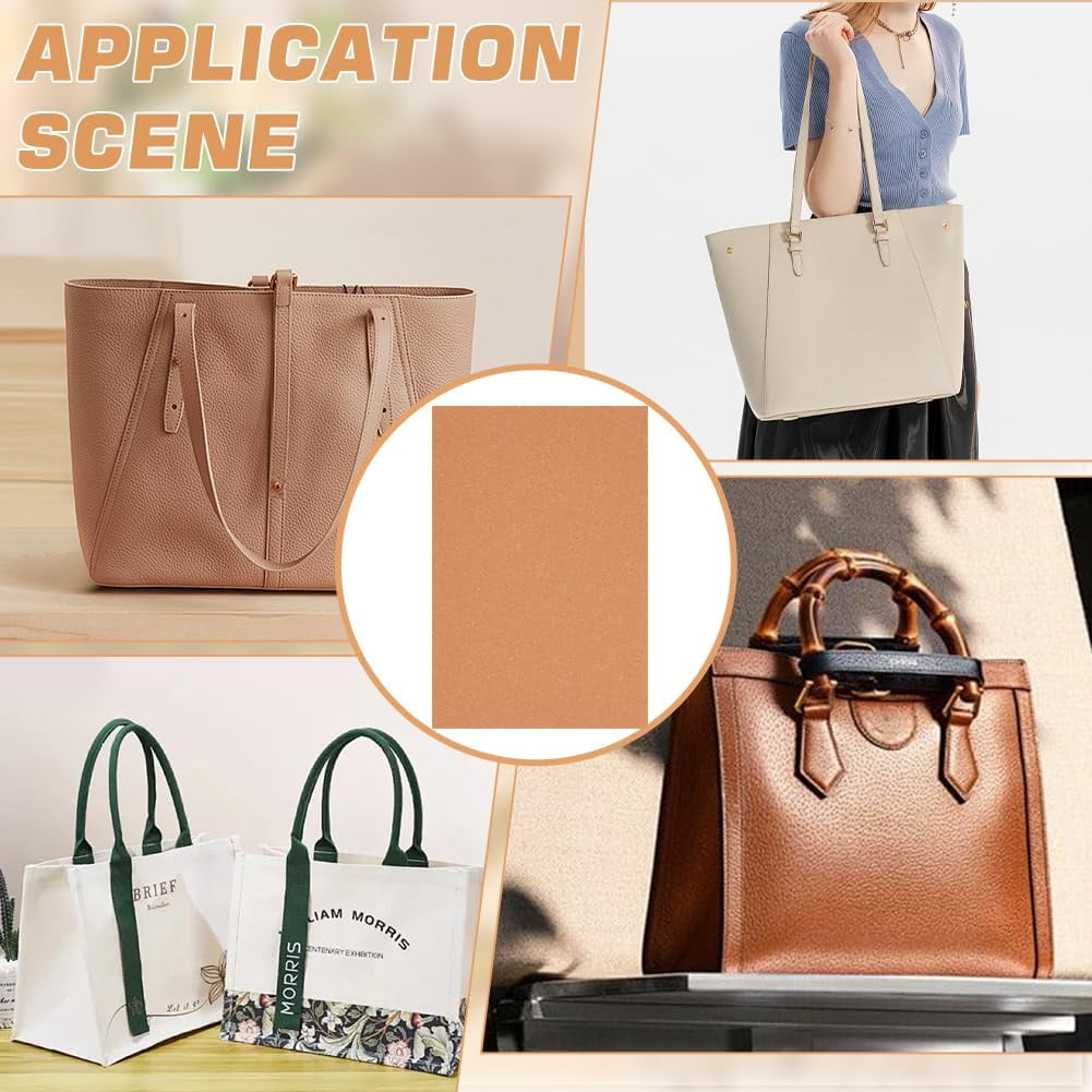 10 Pcs Leather Stiffener Sheets Light Salmon Bag Stiffener 7.87x11.8 Inch Bonded Leather Sheet for Leather Bag Liner Craft DIY