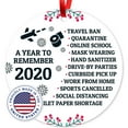 thumbnail image 4 of 2020 Christmas Ornaments, Quarantine Christmas Decorations, Toilet Paper Crisis, Large 3.75" Round Metal Ornament, Velvet Pouch Included,, 4 of 7