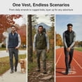 thumbnail image 6 of COUVER Men's Lightweight Full Zip Puffer Vest Olive M, 6 of 6