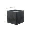 thumbnail image 5 of Ecobo 12" Eco-Friendly Square Pot Planter, Bloco Indoor/Outdoor use, Durable, Versatile & Lightweight, Designed by Brazilian Artisans, Contemporary All-Weather Design – Black, 5 of 6