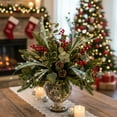 thumbnail image 6 of Diceymbol DIY Christmas Tree Cuttings, 15.75-Inch Wicker with Foam Balls Holiday Decor, Single Branch, 6 of 6