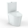 thumbnail image 4 of Elongated Toilet for Bathrooms, One-Piece Toilet with Soft Close Seat, Powerful & Quiet Left Side/ Dual Flush Trip Lever Flush , Ceramic Crisp White, 4 of 8