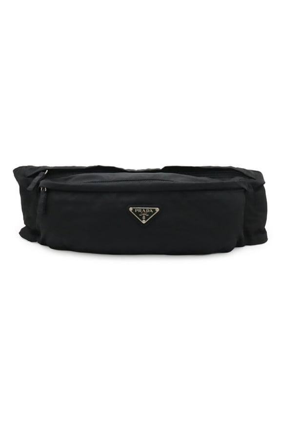 Pre-Owned PRADA Triangle Bag, Body Waist Pouch, Hip Nylon, Black