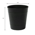 thumbnail image 5 of happimess Riley Modern Classic Hammered Steel Accent 2 Gal Waste Bin, Matte Black (Set of 2), HPM1111A-SET2, 5 of 7