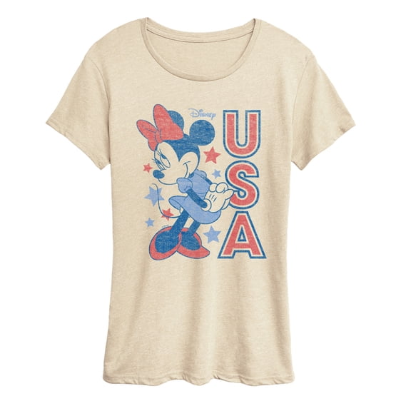 Disney - Minnie USA - Women's Short Sleeve Graphic T-Shirt