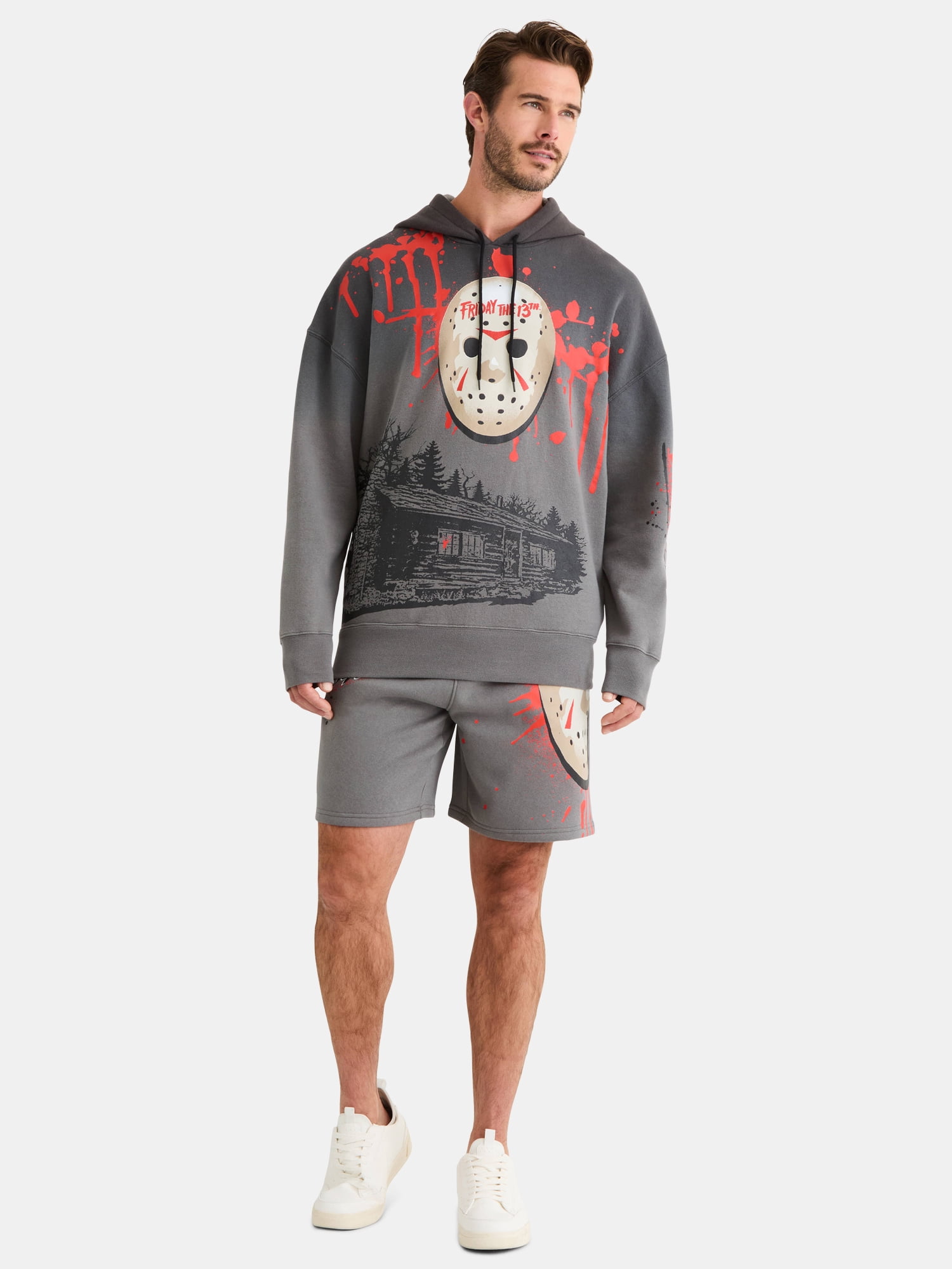 Friday the 13th Men's and Big Men's Graphic Print Fleece Hoodie, Sizes XS-3X