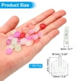 thumbnail image 2 of Uxcell Flower Crystal Glass Beads, 100 Pack Floral Flower Bead Handcrafted Glass Spacer Bead, Green, 2 of 5