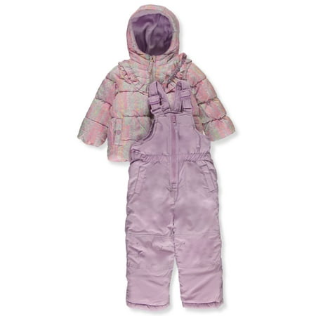 

Wipette Baby Girls 2-Piece Cheetah Snowsuit Set - purple 18 months (Infant)