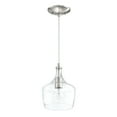 thumbnail image 4 of 1-Light Kitchen Island Teardrop Clear Glass Pendant Light with White Finish, 4 of 8