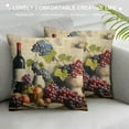 thumbnail image 3 of RUIYC Pillow with Zipper Standard Retro Vintage Wine Pattern France Style Pillow Covers Room Decor French Pillow Cushion Case for Couch Bed Sofa, 3 of 5