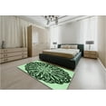 thumbnail image 4 of Ahgly Company Indoor Round Patterned Dark Forest Green Area Rugs, 6' Round, 4 of 6