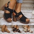 thumbnail image 5 of Platform High Heels Dressy Sandals for Women 2025 Fashion Peep Open Toe Gladiator Dress Sandals, 5 of 6