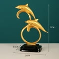 thumbnail image 3 of CarpNettore Modern Lifelike Dolphin Globe Figurine Collectible Desk Clock Art Craft Ornament for Home Office Fireplace Tabletop Bookshelf Cabinet, 3 of 8