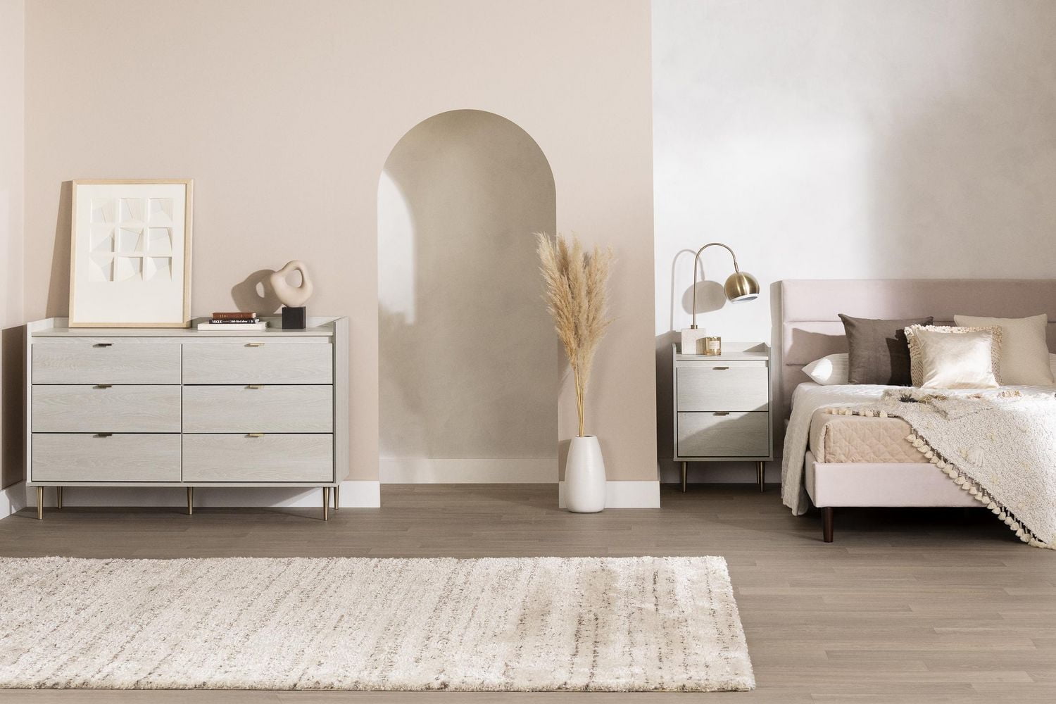 South Shore Hype 2-Drawer Nightstand for Adult, in Winter Oak