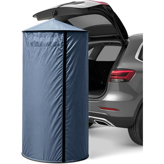 Rangland Changing Tent for SUV – Easy Pop-Up Privacy Pod with Suction Cup for Liftgate – Portable Dressing Room for Camping, Beach, Outdoor Shower, or Toilet – Includes Carry Bag – Blue