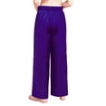 thumbnail image 2 of Sholeno Boys Girls Praise Dance Palazzo Pants Church Worship Satin Wide Leg Trousers Liturgical Bottoms Purple 6, 2 of 7