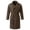 Coffee, variant on Hulanddfd Mens Coat Double Breasted Belted Trench Coat, Long Windbreaker with Pockets & Button Cuffs, Elegant Outerwear