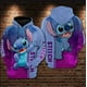 thumbnail image 3 of Sudadera con capucha con estampado 3D de Disney Stitch para hombre, moda de otoño, para deportes al aire libre, baloncesto, manga larga, para hombre, 3 of 5