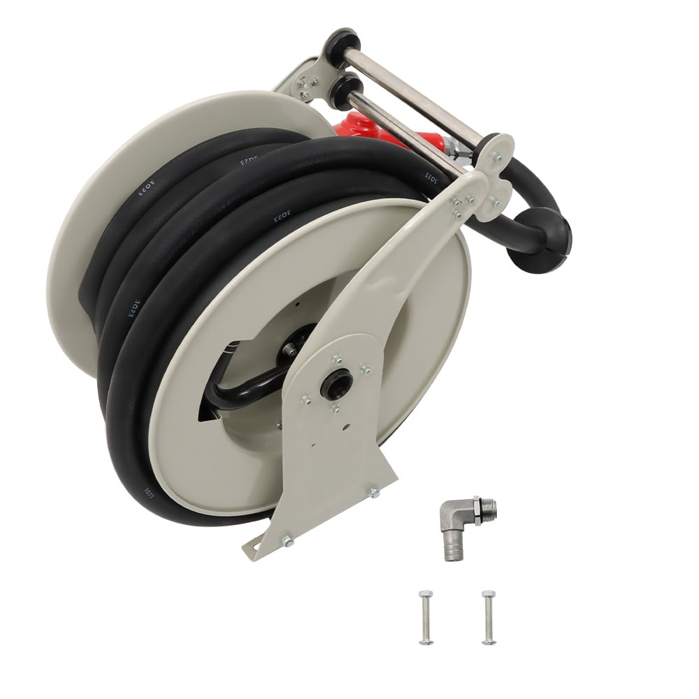 LABLT 1"x50' Retractable Diesel Hose Reel Fuel Hose Reel With Fueling Nozzle