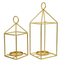 OUNONA 2pcs Metal Candle Holder Tealight Candle Holder Dining Table Candle Holder Ornament