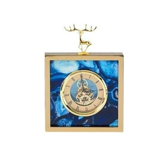 Vintage Table Clock Metal Shelf Clocks Home Decoration for Fireplace Mantel, Shelf, Desktop