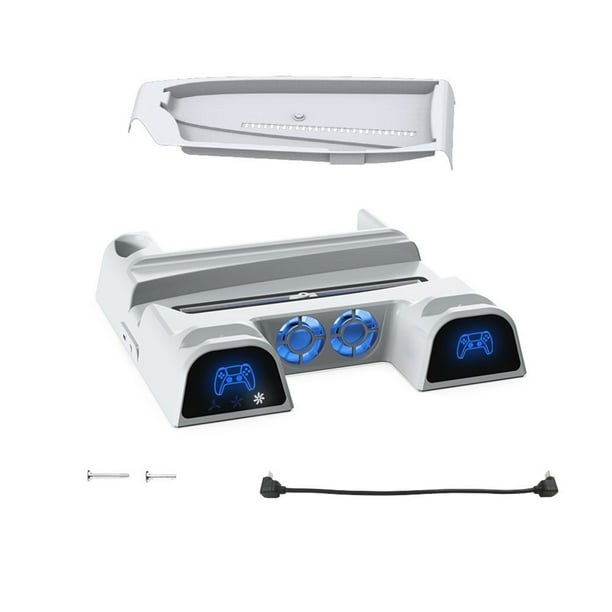 Soporte de refrigeración con cargador de doble controlador para PS5pro, 11 ranuras de juego