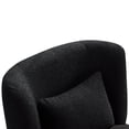 thumbnail image 5 of Swivel Accent Chair and Comfy Accent Sofa Chair, Boucle 360 Degree Swivel Barrel Club Chair with a Pillow, Leisure Chair for Bedroom Living Room Lounge Hotel Office, Black Boucle, 5 of 8