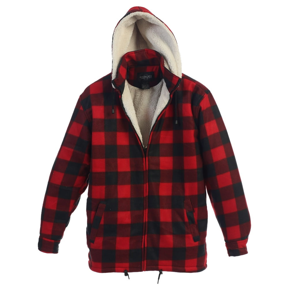 Gioberti Gioberti Mens Sherpa Lined Flannel Jacket with Removable