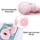thumbnail image 3 of Juego de 2 piezas de diademas de conejo de piel sintética de felpa rosa y azul, soporte para diadema elástica para el cabello esponjoso y crujiente, pelo trenzado de cola de caballo con bolas de, 3 of 5