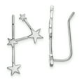 thumbnail image 3 of Primal Silver Sterling Silver Rhodium-plated Constellation 1 Ear Climber and 1 Post Earrings, 3 of 7