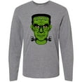 thumbnail image 3 of Inktastic Halloween Frankenstein Head Long Sleeve T-Shirt, 3 of 5