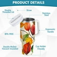 thumbnail image 2 of Yayeee 40oz Stainless Steel Tumbler with Straw and Handle Double-Wall Insulated Travel Water Bottle, Beige Leaves, 2 of 8