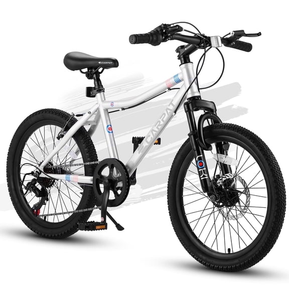 RAISTYW 20'' Kid's Bike ,Mountain Bike for Ages 8-12 Years Old, 7 Speed Teenager Children Kids' Bicycles, White
