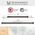 thumbnail image 4 of Meriville 1-inch Diameter Metal Tension Rod, Adjustable 16-24, Oil-Rubbed Bronze, 4 of 7